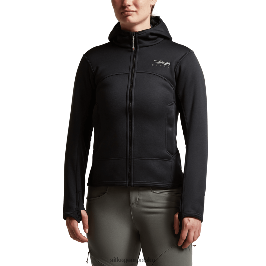 najfatalniejszy czarny kobiety SITKA Gear bluza z kapturem VF2XTJ395