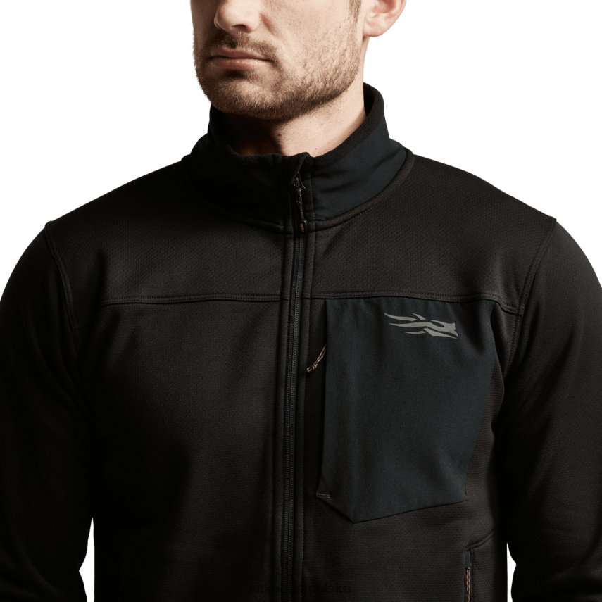 kurtki i kamizelki czarny mężczyźni SITKA Gear Kurtka polarowa Dry Creek VF2XTJ58